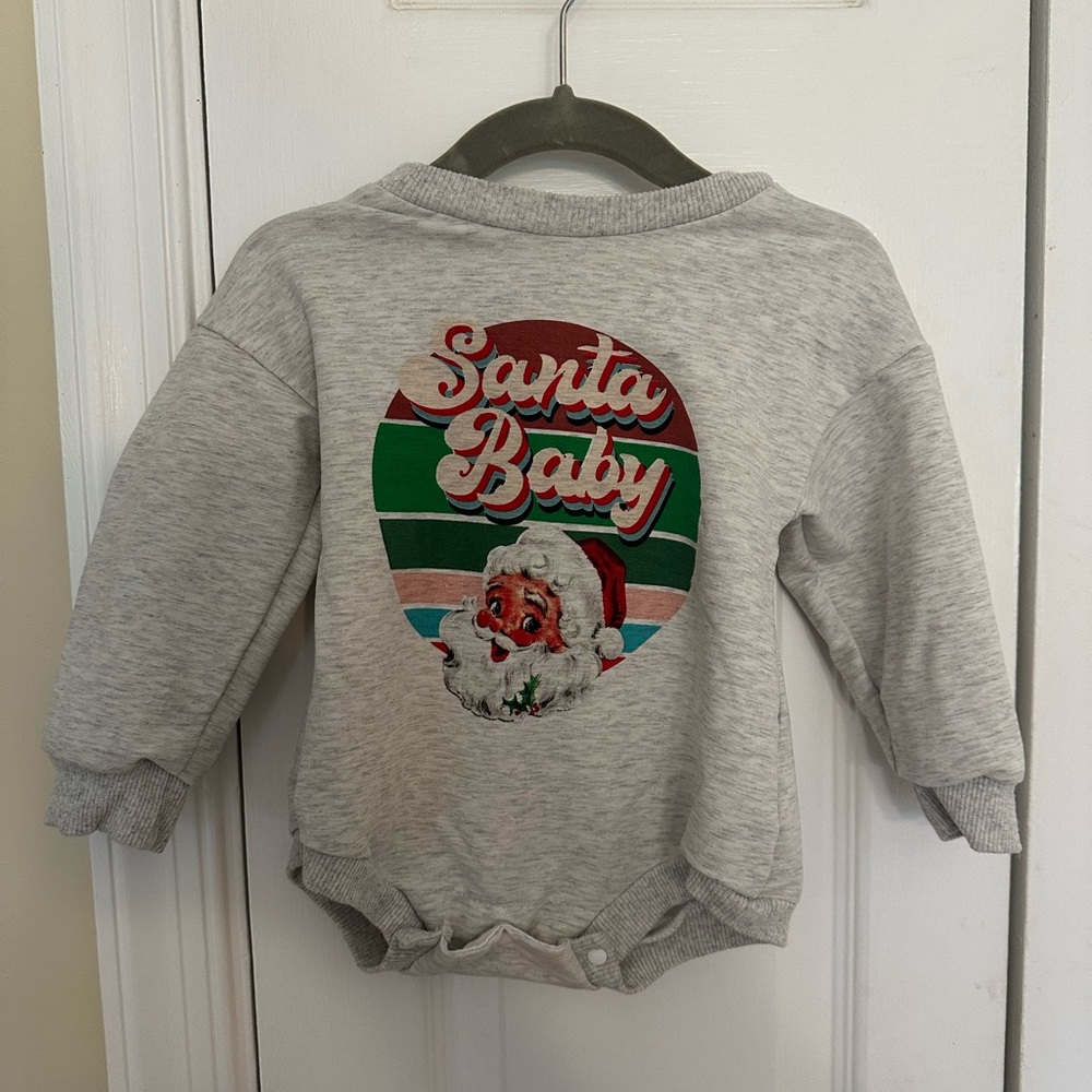 Santa Baby Sweatshirt Onesie